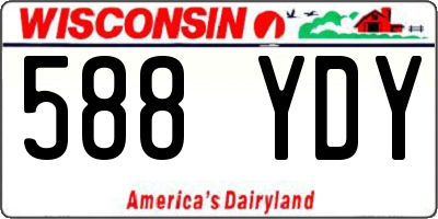 WI license plate 588YDY