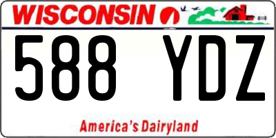 WI license plate 588YDZ