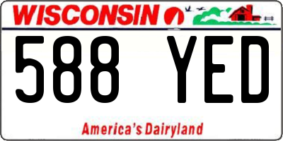 WI license plate 588YED