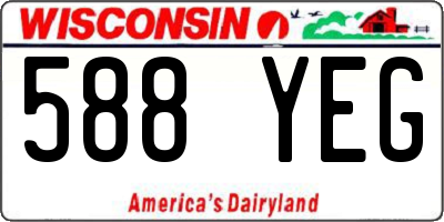 WI license plate 588YEG