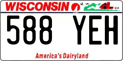 WI license plate 588YEH
