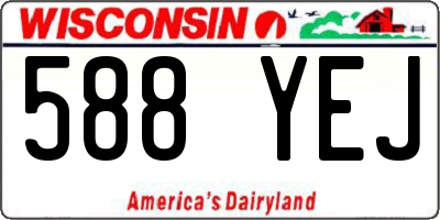 WI license plate 588YEJ