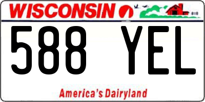 WI license plate 588YEL