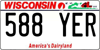 WI license plate 588YER