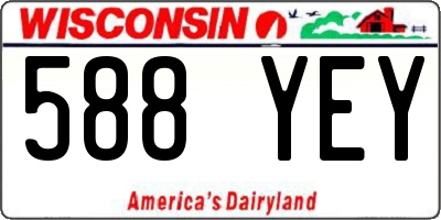 WI license plate 588YEY
