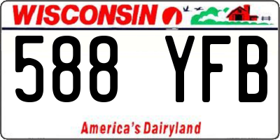 WI license plate 588YFB
