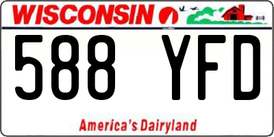 WI license plate 588YFD