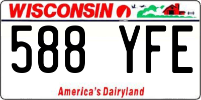WI license plate 588YFE