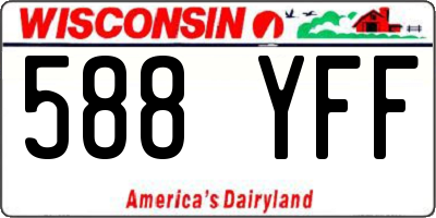 WI license plate 588YFF