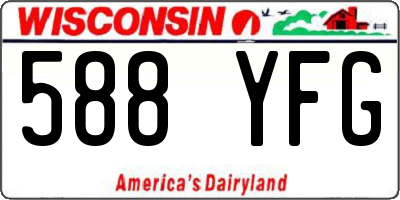 WI license plate 588YFG