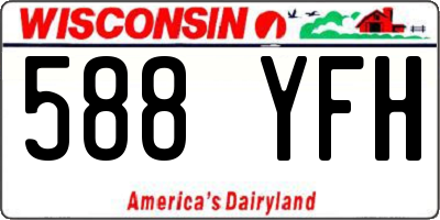 WI license plate 588YFH