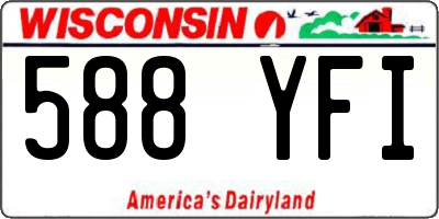 WI license plate 588YFI