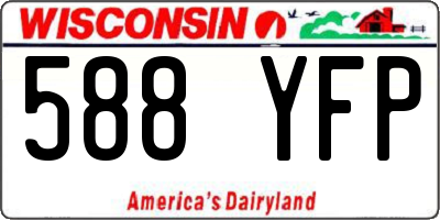 WI license plate 588YFP