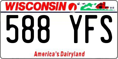 WI license plate 588YFS