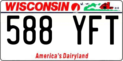 WI license plate 588YFT