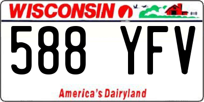 WI license plate 588YFV