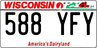 WI license plate 588YFY