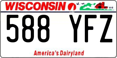 WI license plate 588YFZ