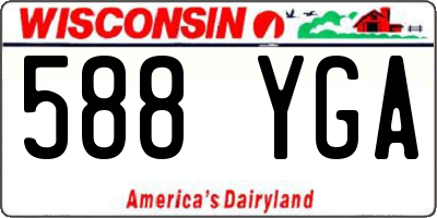 WI license plate 588YGA