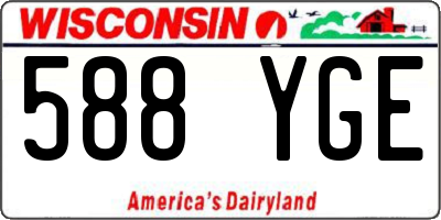 WI license plate 588YGE