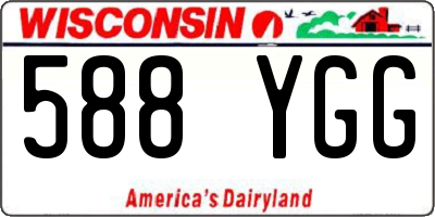 WI license plate 588YGG