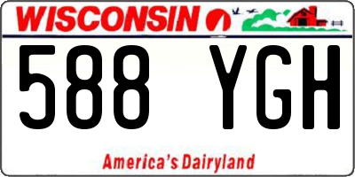 WI license plate 588YGH