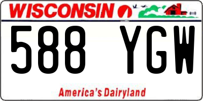 WI license plate 588YGW