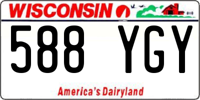 WI license plate 588YGY