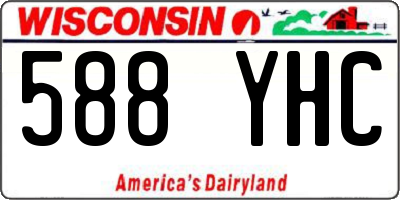 WI license plate 588YHC