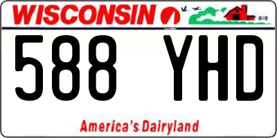 WI license plate 588YHD