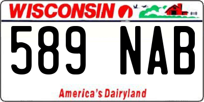 WI license plate 589NAB