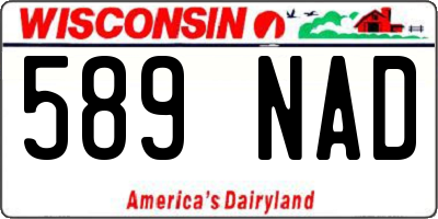 WI license plate 589NAD