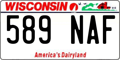 WI license plate 589NAF