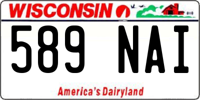 WI license plate 589NAI