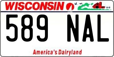 WI license plate 589NAL