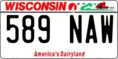 WI license plate 589NAW