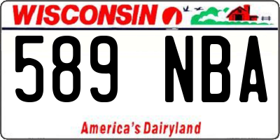 WI license plate 589NBA
