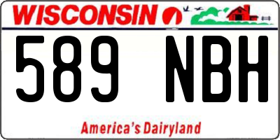 WI license plate 589NBH