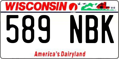WI license plate 589NBK