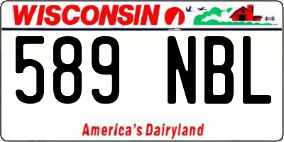 WI license plate 589NBL