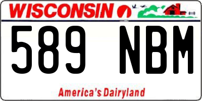 WI license plate 589NBM