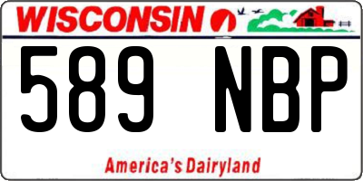 WI license plate 589NBP