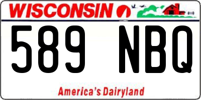 WI license plate 589NBQ
