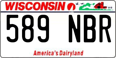 WI license plate 589NBR