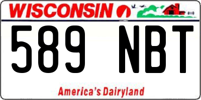 WI license plate 589NBT