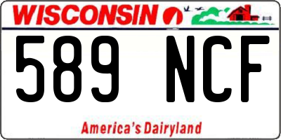 WI license plate 589NCF