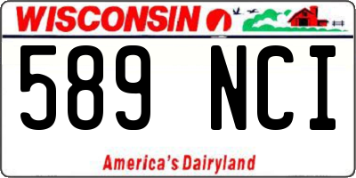 WI license plate 589NCI