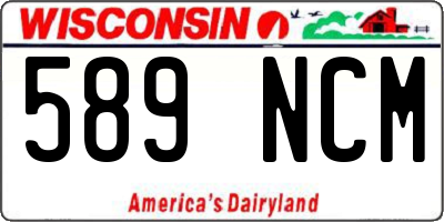 WI license plate 589NCM