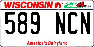 WI license plate 589NCN