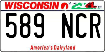 WI license plate 589NCR